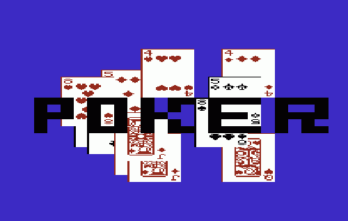 Poker title screen for Vic-20